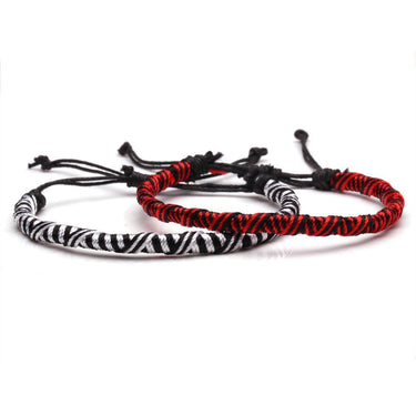 2 pc Hand made Tibetan Buddhist Staircase Knot 'GOODWILL' Bracelet Set